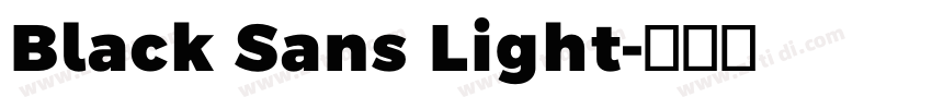 Black Sans Light字体转换
